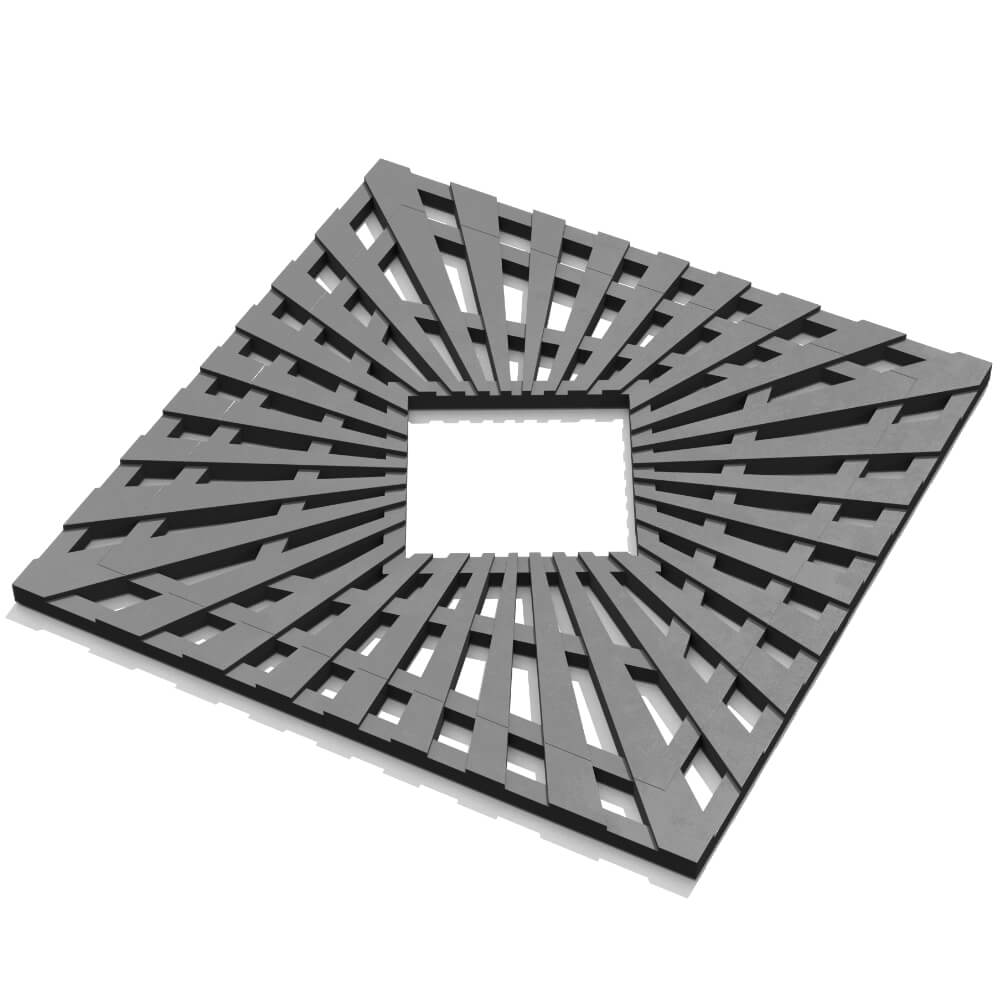 Приствольная решетка для дерева ZKING ATMOSPHERE 1.2х1.2м Серая в Сызрани фото