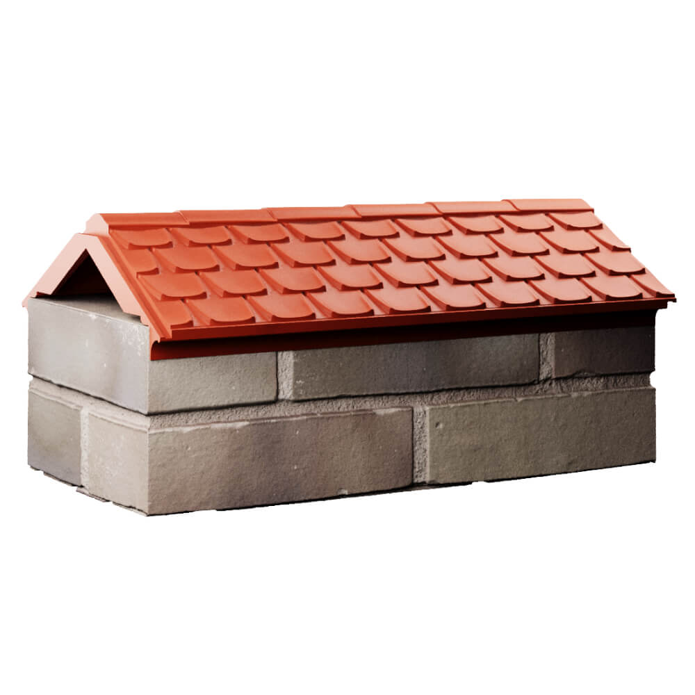 Парапет Zking Эльбрус Красный с посадкой на 1 кирпич (255мм) Сызрань фото