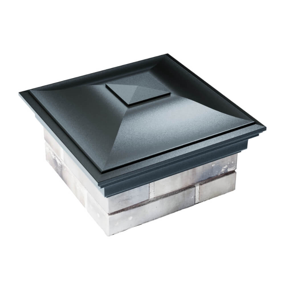 Колпак Zking Монблан Черный на столб 1.5х1.5 еврокирпича 0.7НФ (355х355мм) в Сызрани фото