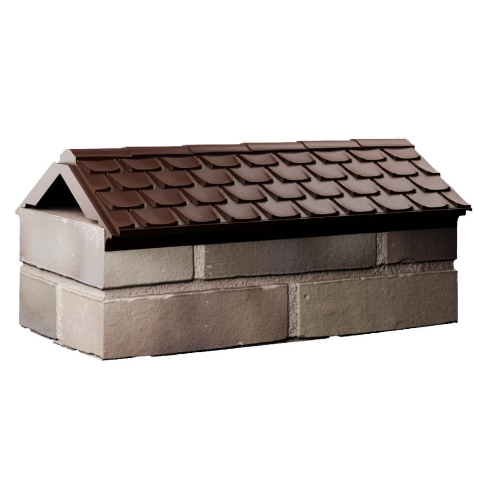 Парапет Zking Эльбрус Коричневый с посадкой на 1 кирпич (255мм) Сызрань фото