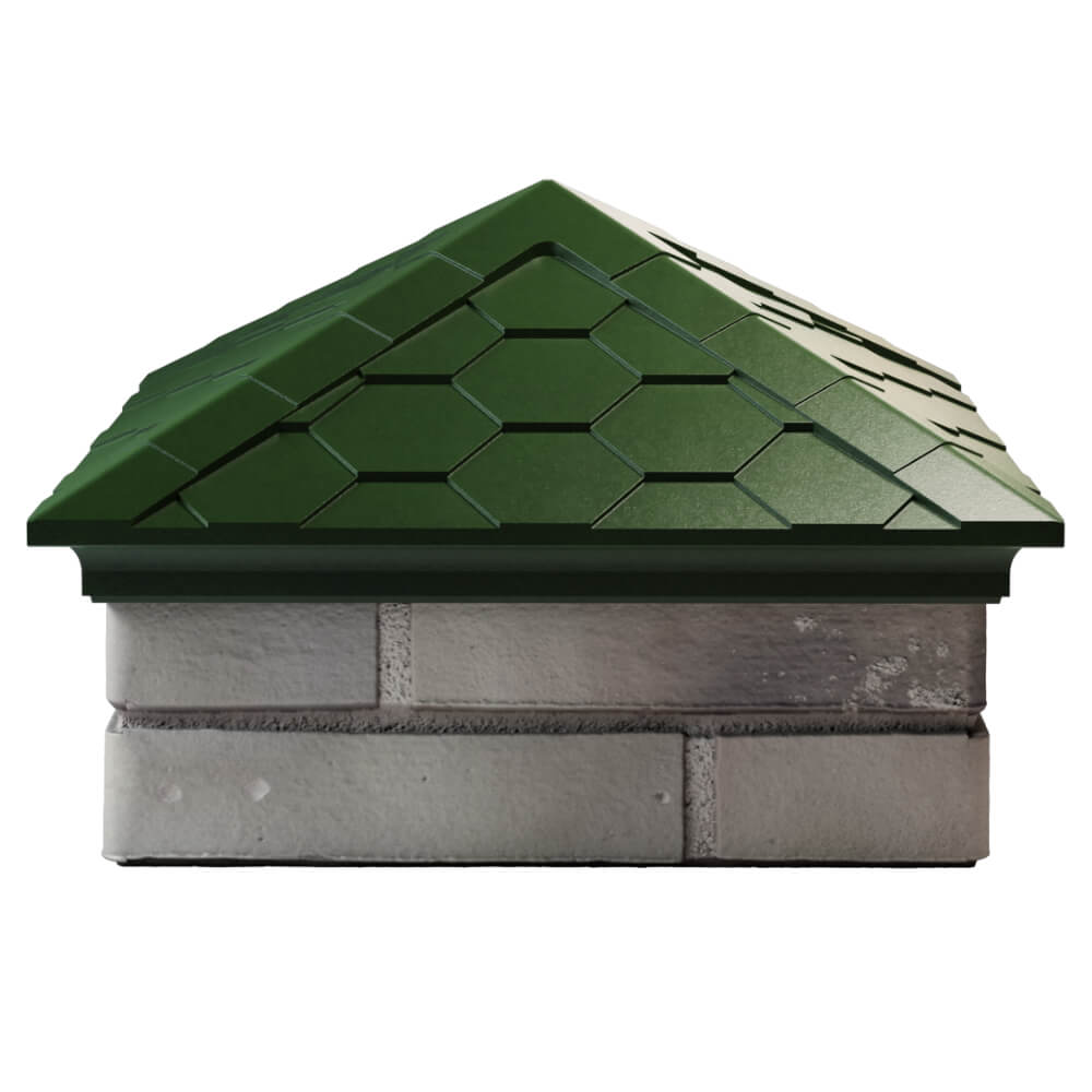 Колпак Zking Эверест Зеленый на столб 1.5х1.5 кирпича (390х390мм) Сызрань фото